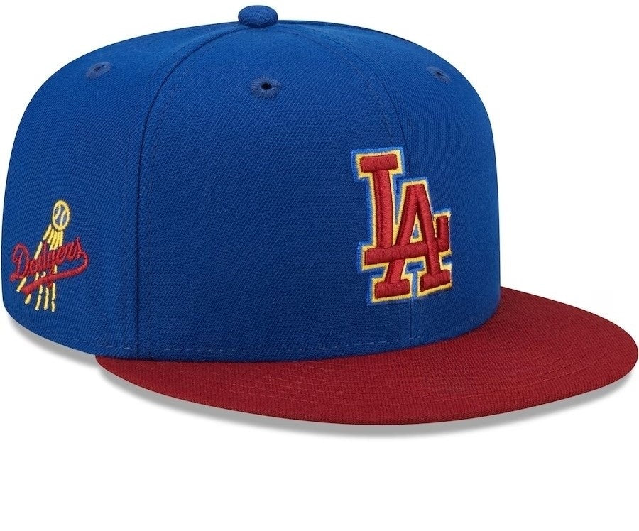 Men's Los Angeles Dodgers Royal/Red Logo Primary Jewel Gold Undervisor