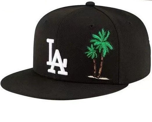 Los Angeles Dodgers Black City Sky Straight Brim Baseball Cap Men Women
