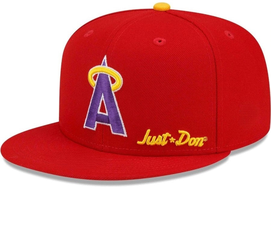 Los Angeles Angels Red Straight Brim Baseball Cap Men Women