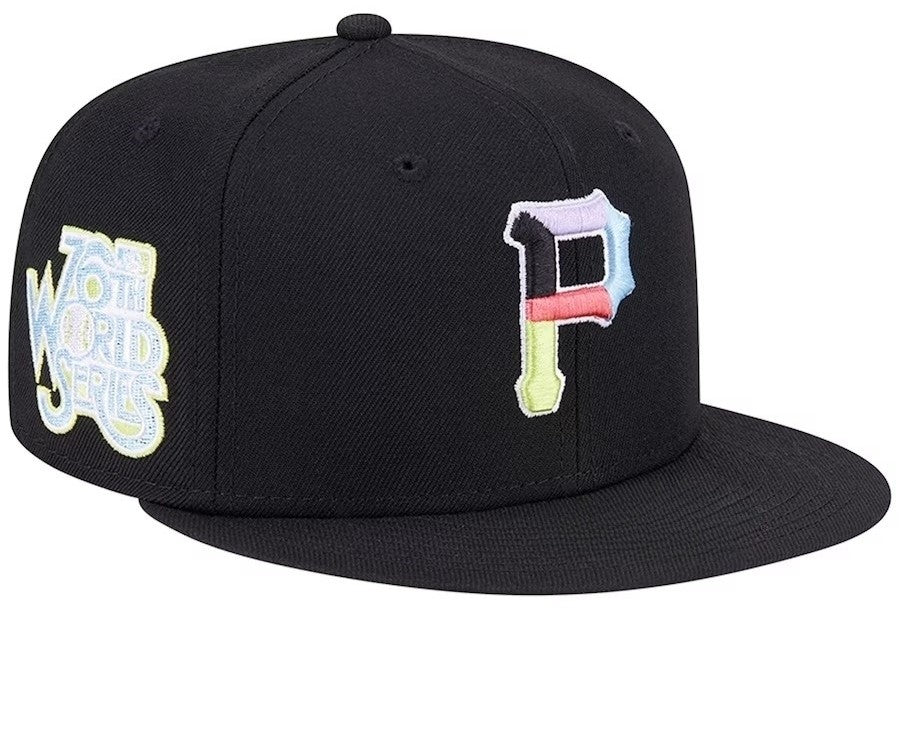 Pittsburgh Pirates Multi-Color Pack Black Straight Brim Baseball Cap Men Women