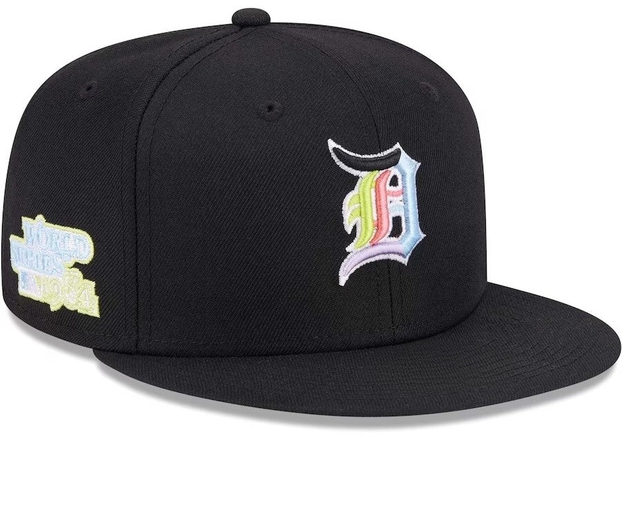 Detroit Tigers Black Multi-Color Pack Straight Brim Baseball Cap Men Women