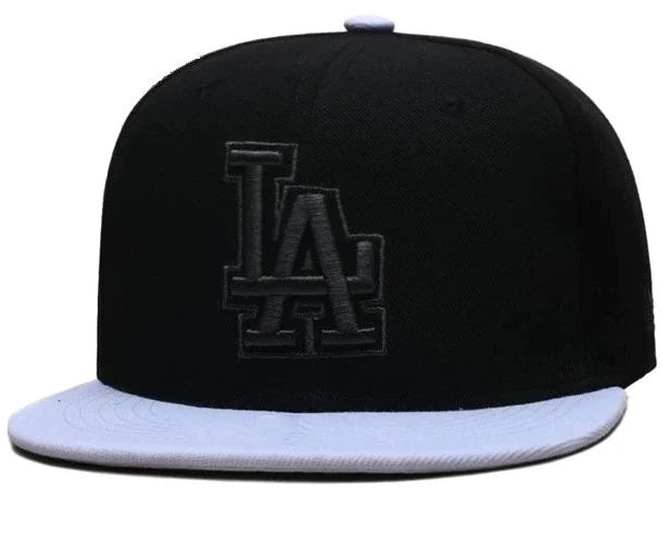 Los Angeles Dodgers Black Straight Brim Baseball Cap Men Women