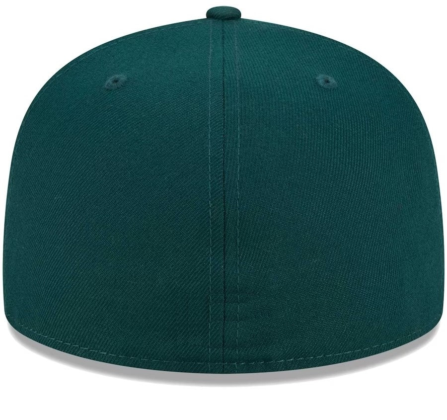Oakland Athletics Script Fill Green Straight Brim Baseball Cap Men Women