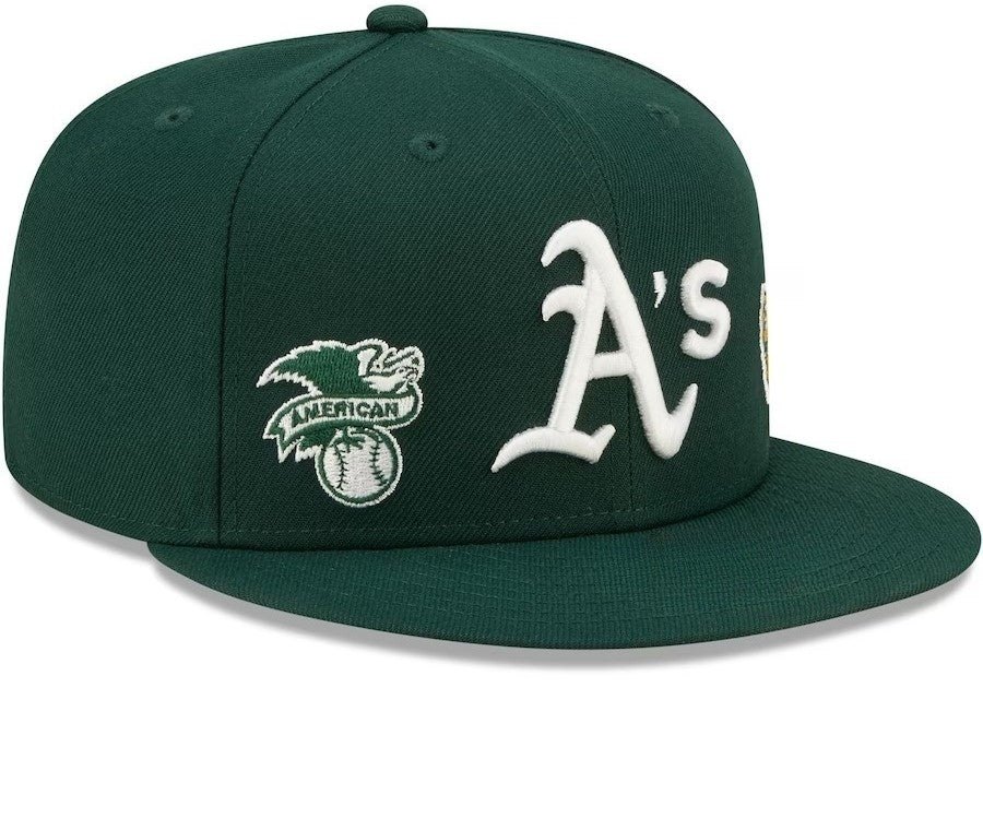 Oakland Athletics Collection Green Straight Brim Baseball Cap Men Women