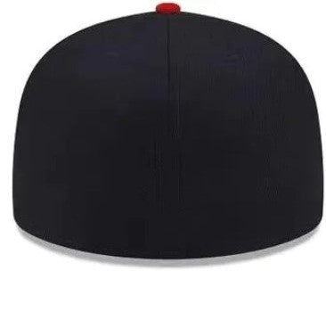 Atlanta Braves Throwback Authentic Collection Black/Red Straight Brim Men Women