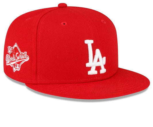 Los Angeles Dodgers  Scarlet 2008 Straight Brim  Baseball Cap Men Women