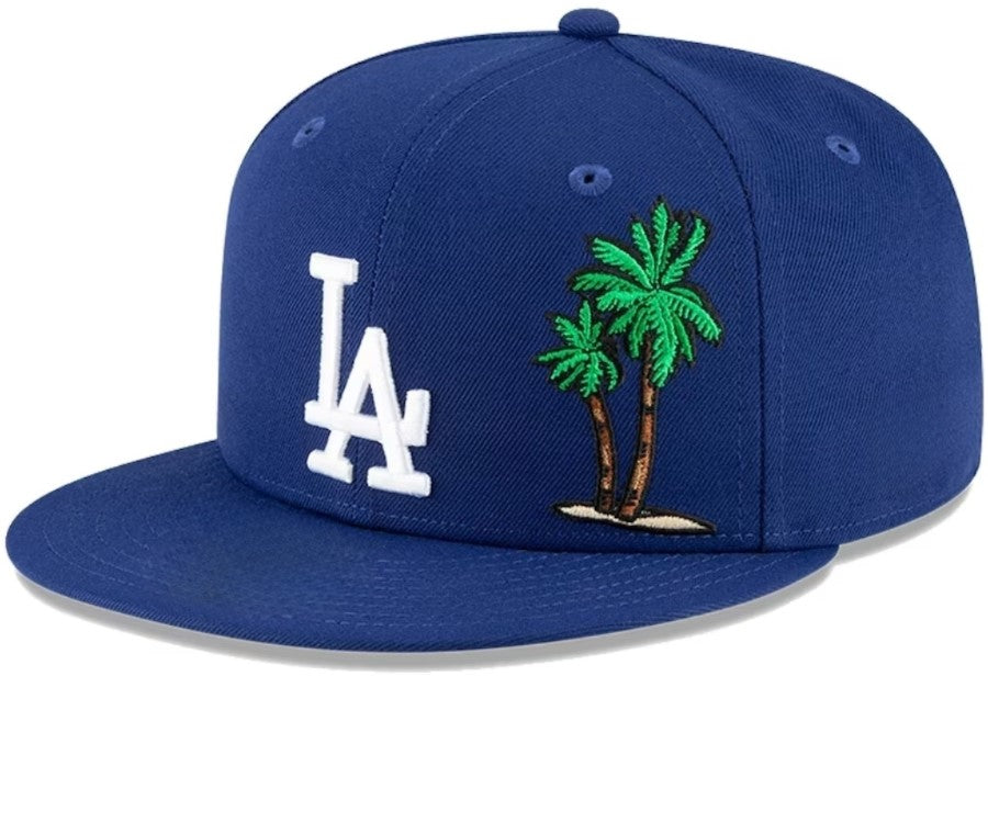 Los Angeles Dodgers Royal MLB  Straight Brim  Baseball Cap Men Women