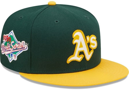 Oakland Athletics 1989 World Series Champions Letterman Green/Gold