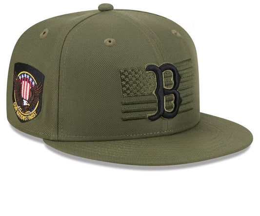 Boston Red Sox  Green 2023 Armed Forces Day  Baseball Cap Men Women