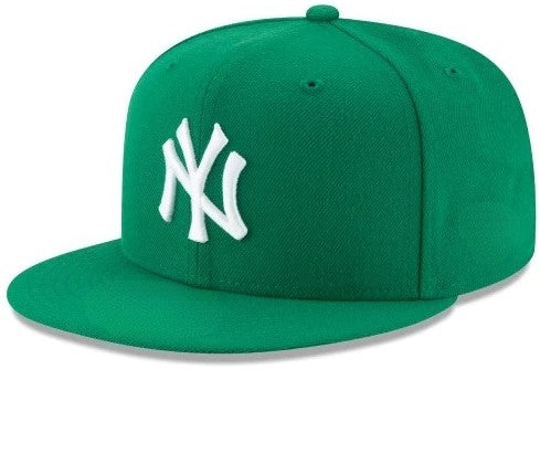 New York Yankees New Era Kelly Green Straight Brim  Baseball Cap Men Women