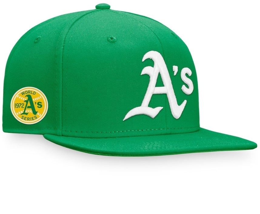 Oakland Athletics Authentic Collection Kelly Green Straight Brim Baseball Cap Men Women