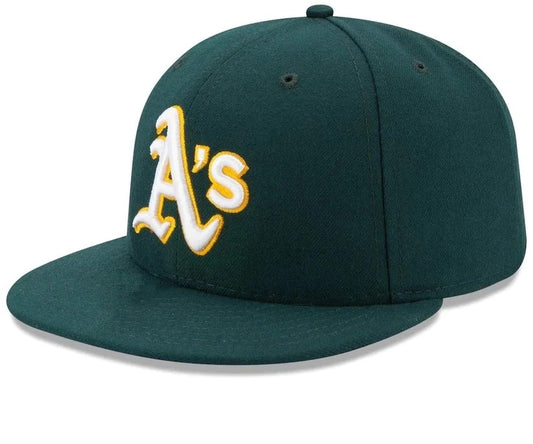 2023   Embroidered Oakland Athletics Straight Brim  Baseball Cap Men Women