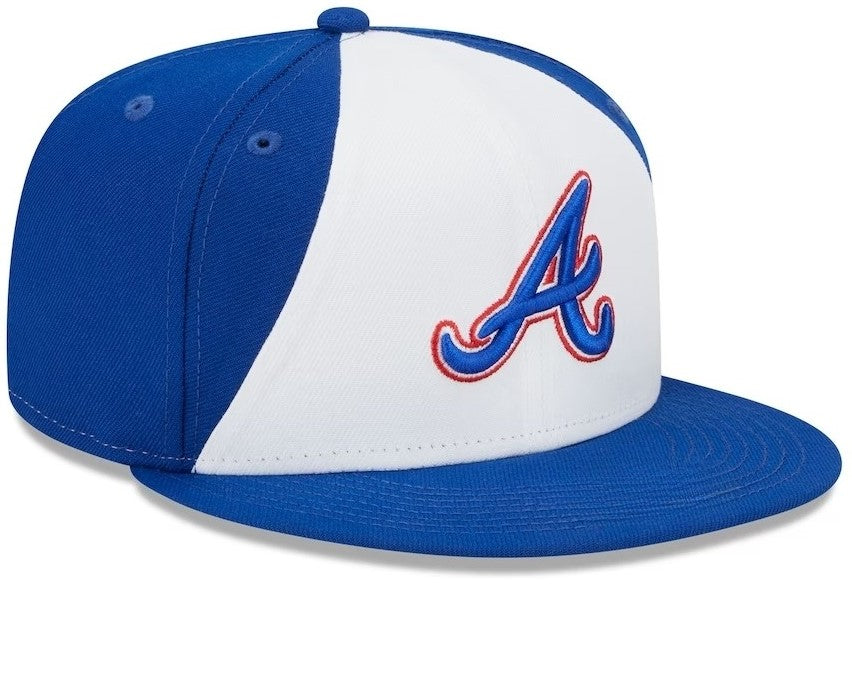 White and Royal Atlanta Braves 2023 City Connect Straight Brim Cap Men Women