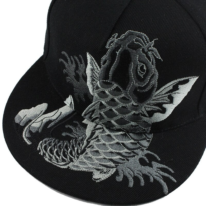 3D Embroidery Flat Brim Baseball Cap For Men and Women