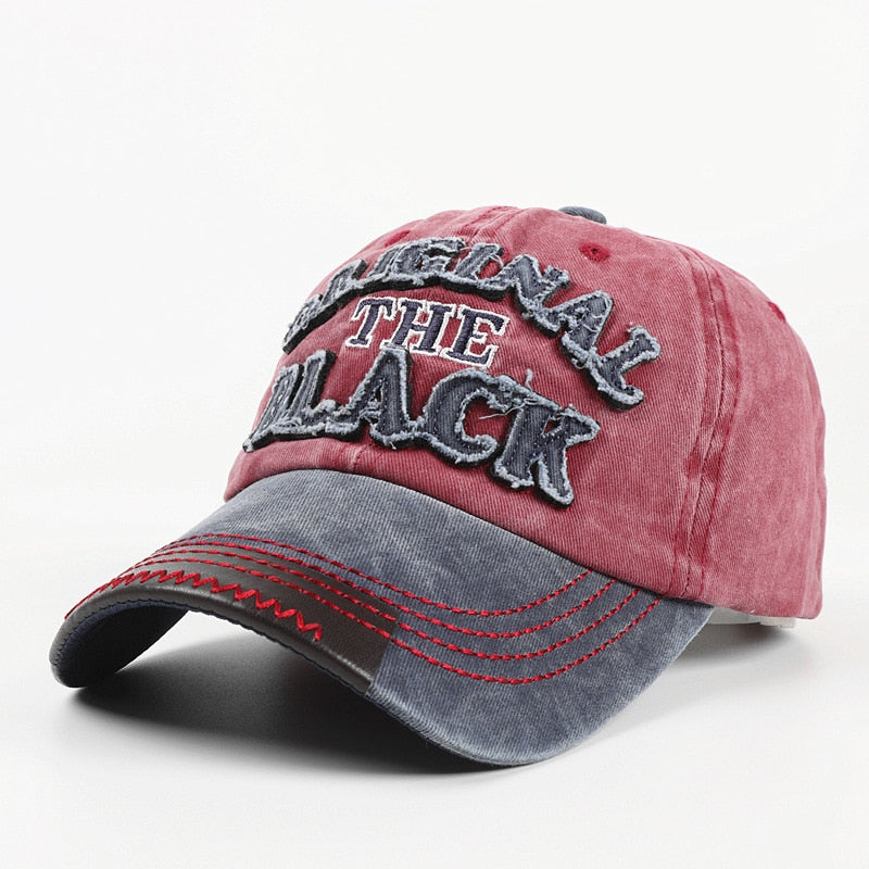 Retro Letter Embroidery Baseball Caps New  Men Women Cotton