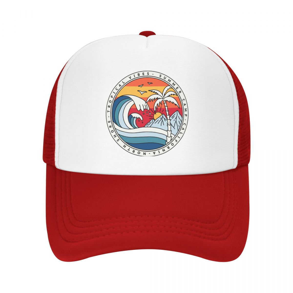 California Beach Surfing Baseball Cap