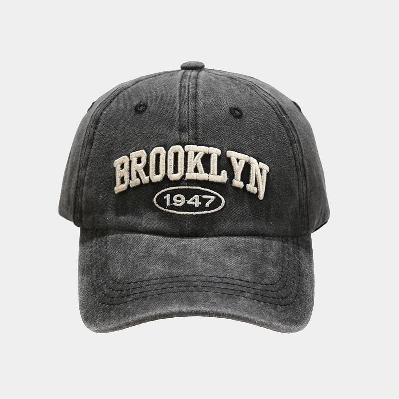 Tree Embroidery Washed Solid Boys Men Baseball Hats Adjustable Girls Women Baseball Caps 2023 Outdoor Sunscreen Baseball Hat