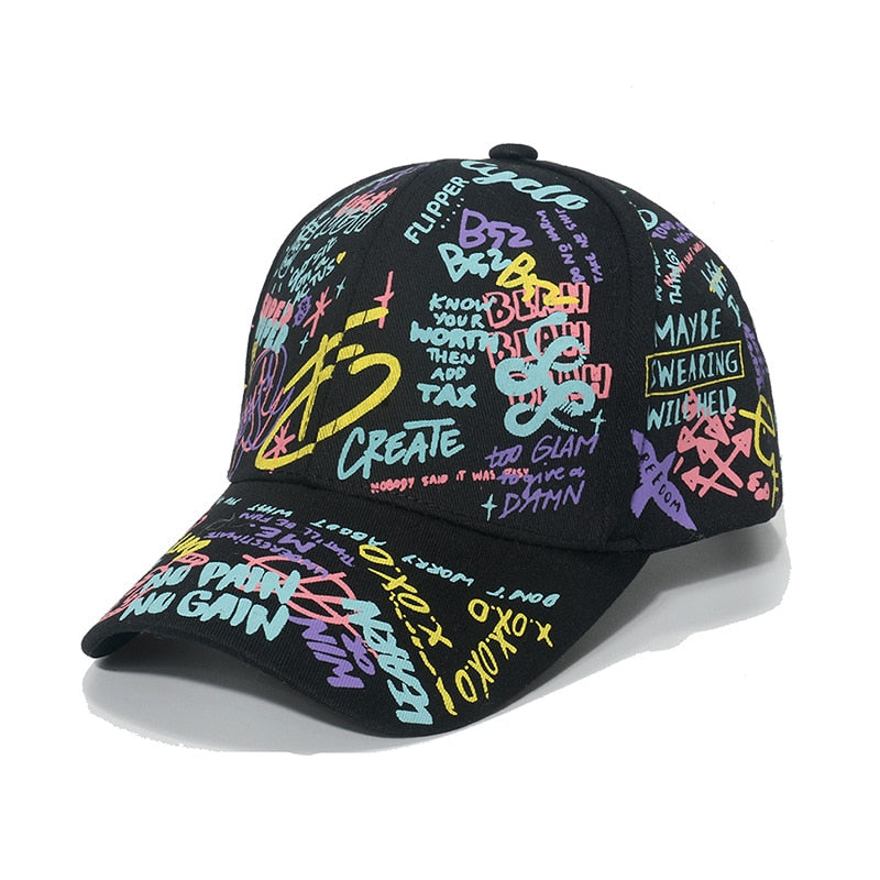 New Fashion Graffiti  Baseball Cap Men Women 2023