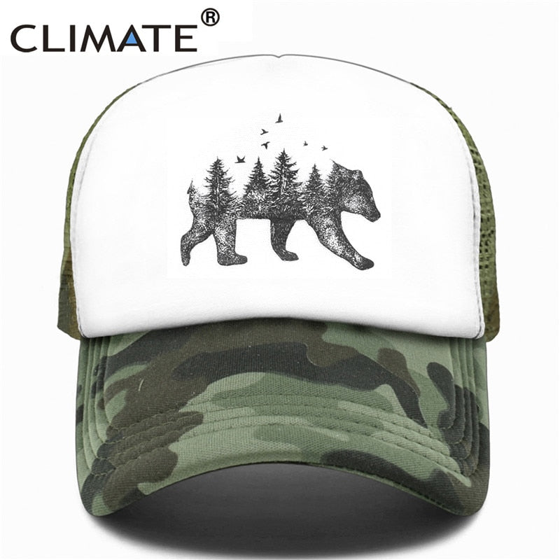 CLIMATE Forest Bear  Cap Hip Hop Men Women