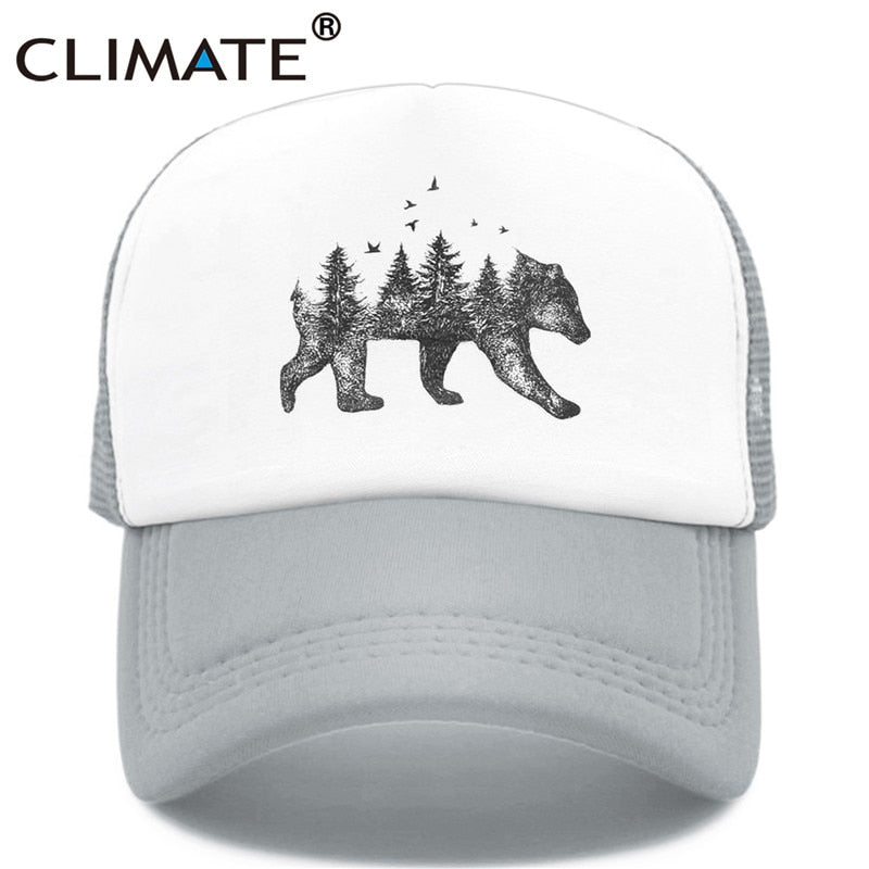 CLIMATE Forest Bear  Cap Hip Hop Men Women