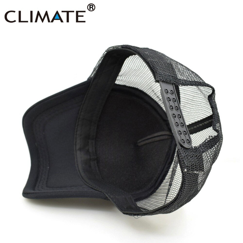 CLIMATE Fishbone Trucker Cap Men Fishing Skeleton Fish Bone Cap HipHop Baseball Caps Summer Fisher Man Mesh Caps Hat for Men