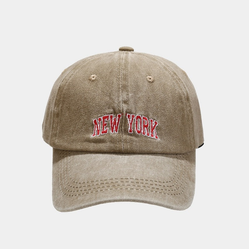 Tree Embroidery Washed Solid Boys Men Baseball Hats Adjustable Girls Women Baseball Caps 2023 Outdoor Sunscreen Baseball Hat