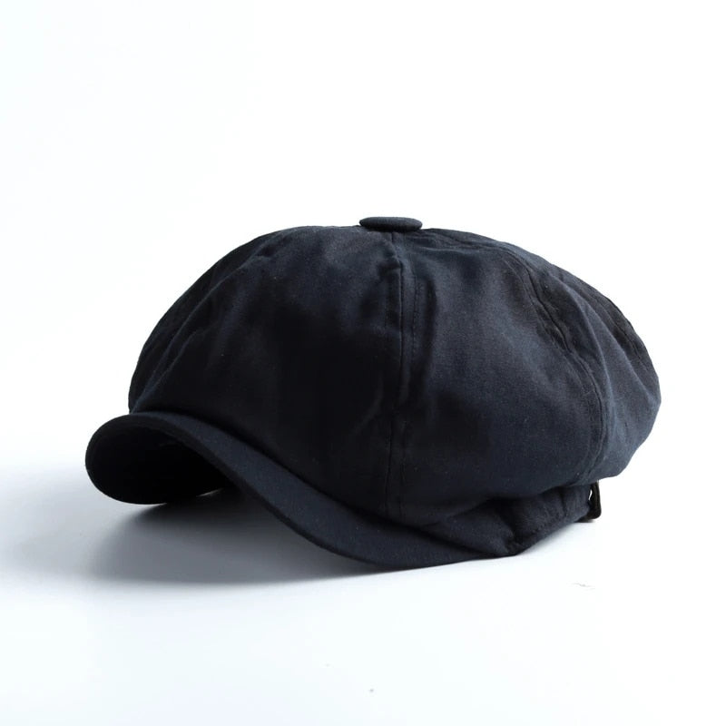 CHRLCK British Style Newsboy Cap Men Cotton Ascot Cap Beckham Khaki Male Spring Summer Vintage Brand New Octagonal Flat Cap