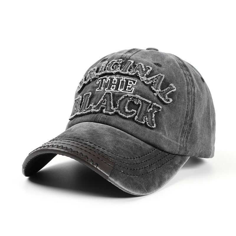 Retro Letter Embroidery Baseball Caps New  Men Women Cotton
