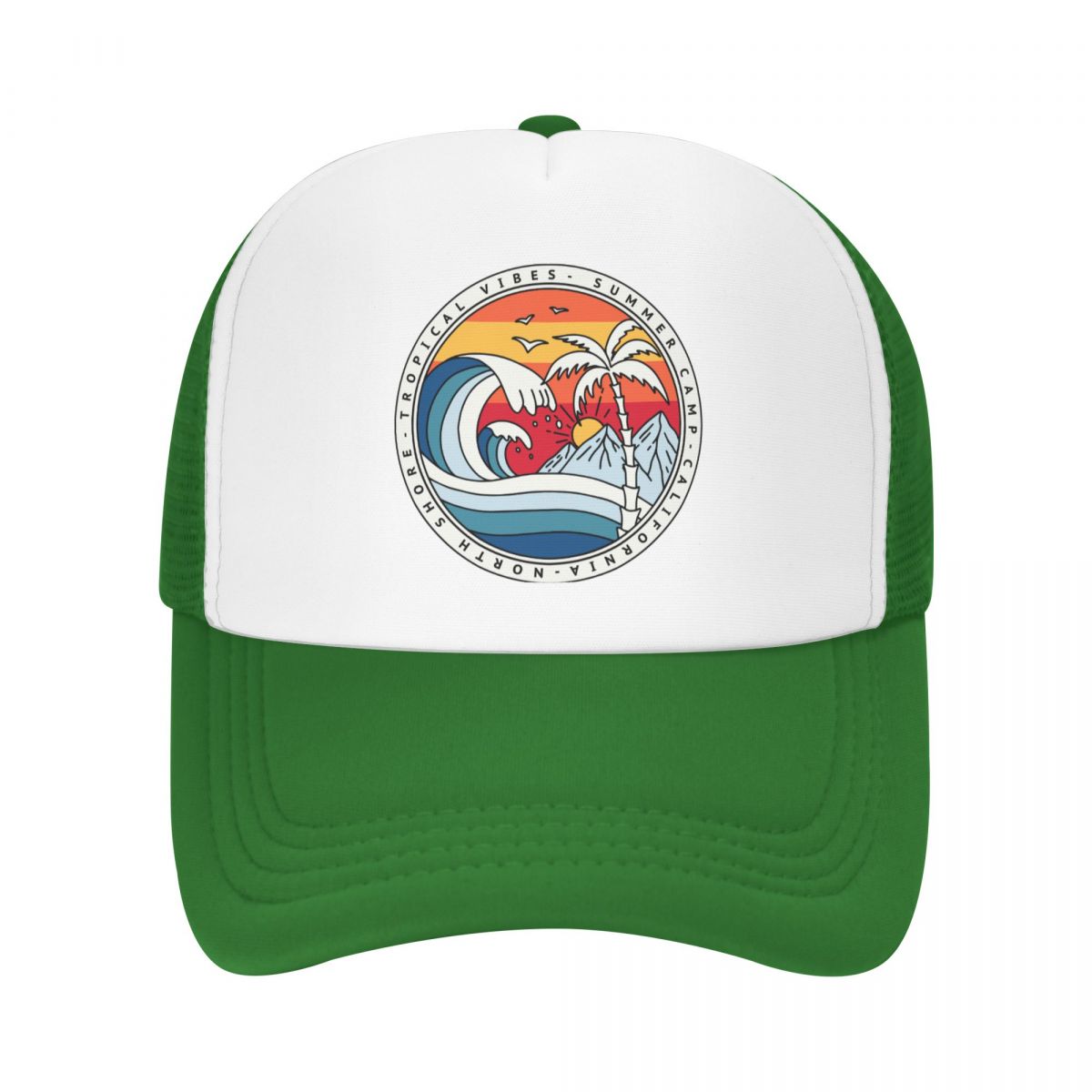 California Beach Surfing Baseball Cap