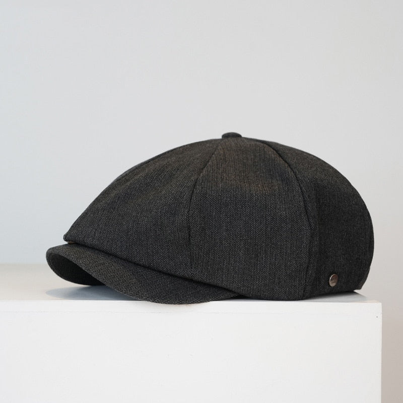 CHRLCK British Style Newsboy Cap Men Cotton