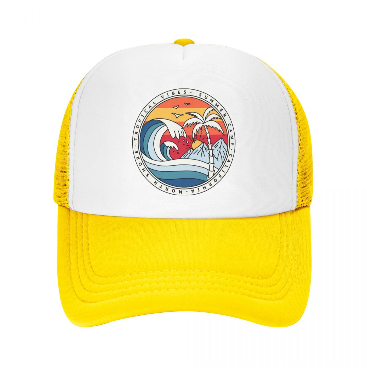 California Beach Surfing Baseball Cap