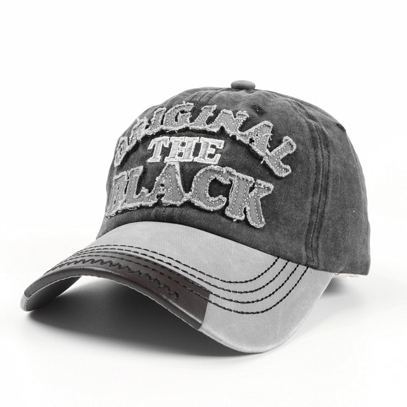 Retro Letter Embroidery Baseball Caps New  Men Women Cotton