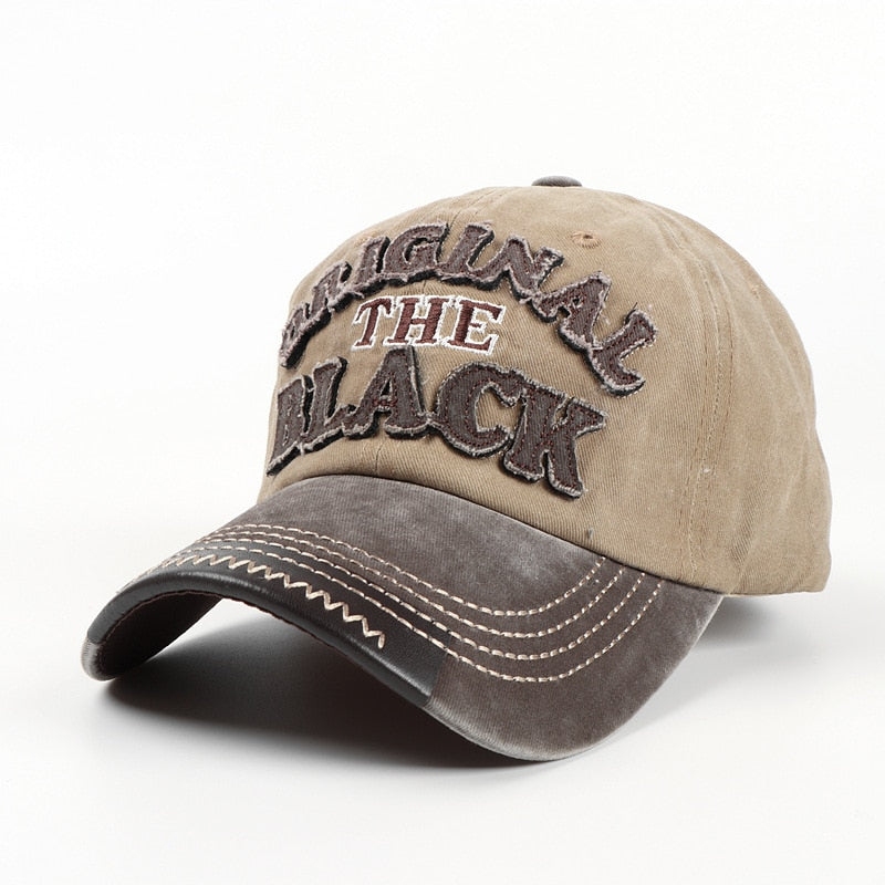 Retro Letter Embroidery Baseball Caps New  Men Women Cotton