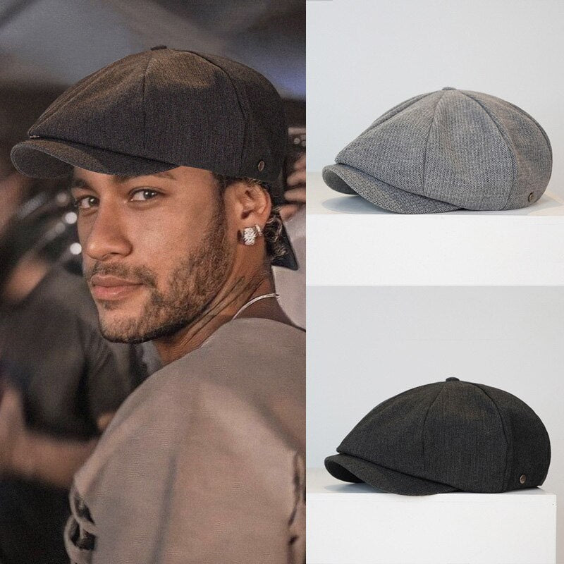 CHRLCK British Style Newsboy Cap Men Cotton