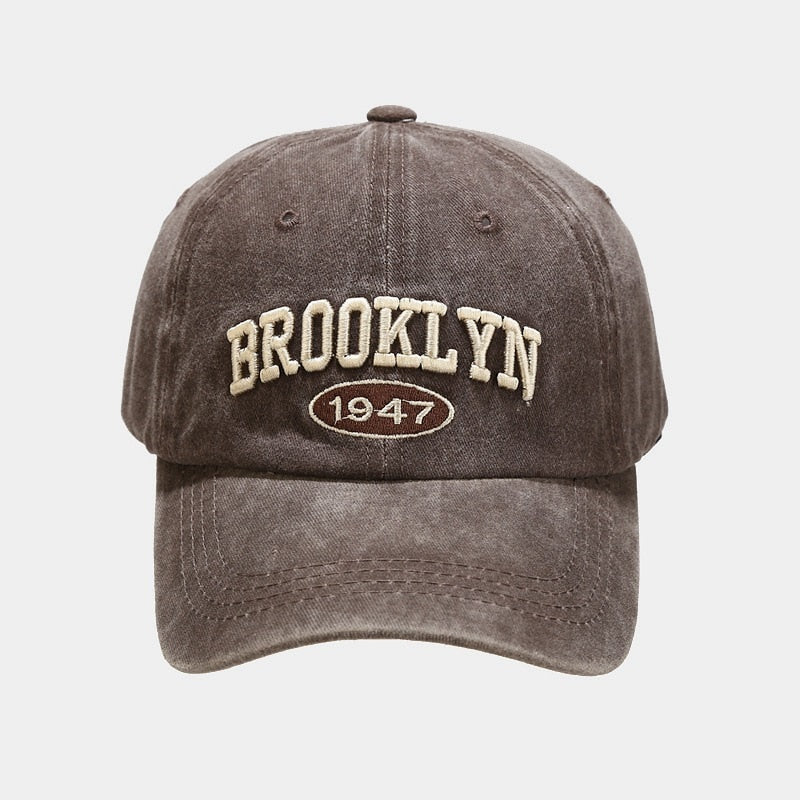Tree Embroidery Washed Solid Boys Men Baseball Hats Adjustable Girls Women Baseball Caps 2023 Outdoor Sunscreen Baseball Hat