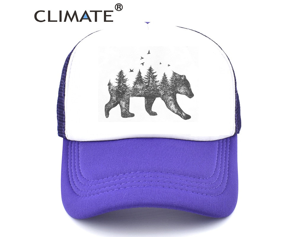 CLIMATE Forest Bear  Cap Hip Hop Men Women