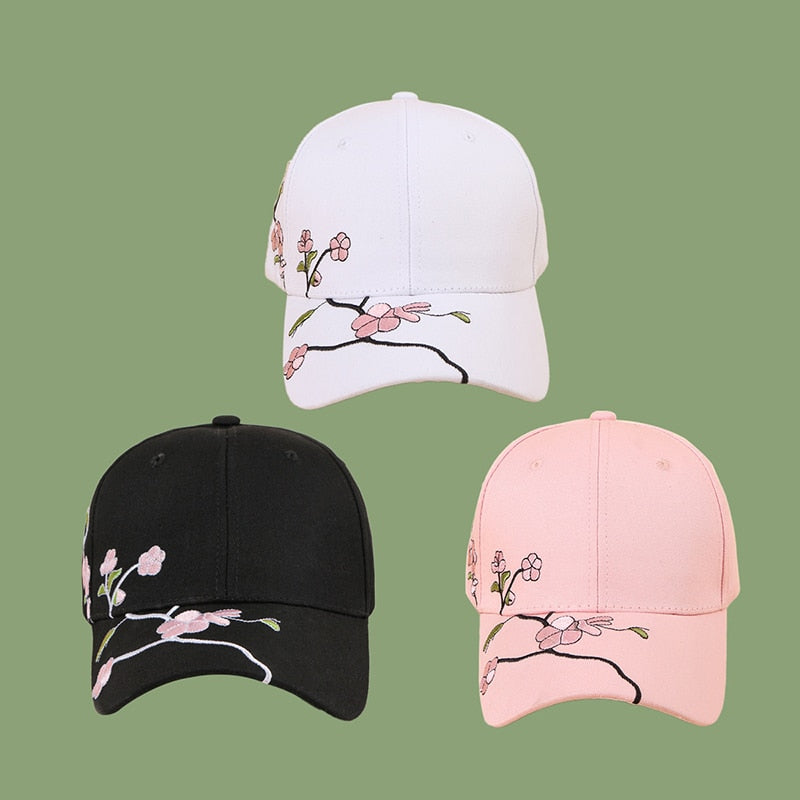 2023 Fashion  Unisex Cotton  Baseball Cap Plum Embroidery