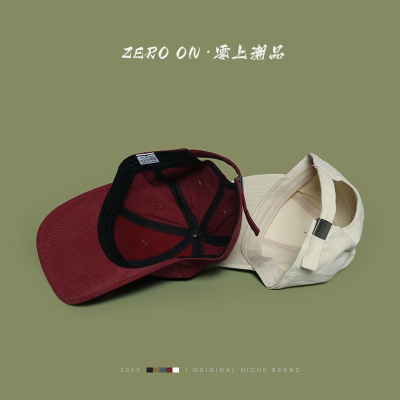 Street Wine Red Baseball Cap Men and Women