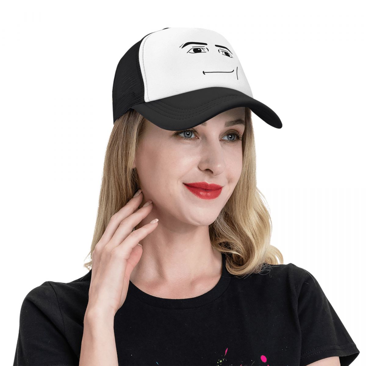 Personalized Anime Robot Robloxs Face Baseball Cap Women Men Adjustable Trucker Hat Sports Snapback Caps Summer Hats