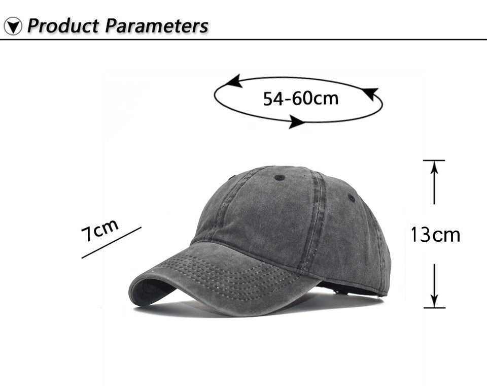 New Baseball Cap Women Men Vintage