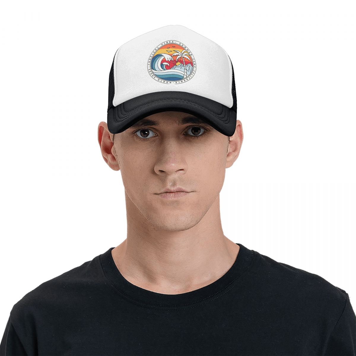 California Beach Surfing Baseball Cap