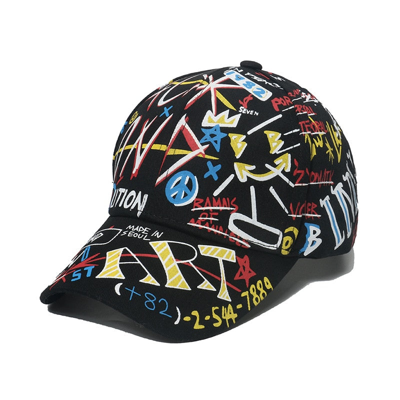 New Fashion Graffiti  Baseball Cap Men Women 2023