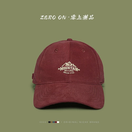 Street Wine Red Baseball Cap Men and Women