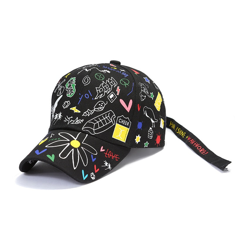 New Fashion Graffiti  Baseball Cap Men Women 2023