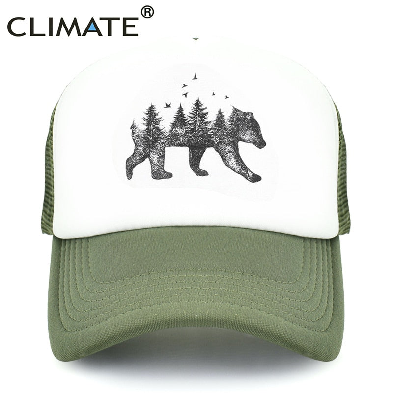 CLIMATE Forest Bear  Cap Hip Hop Men Women