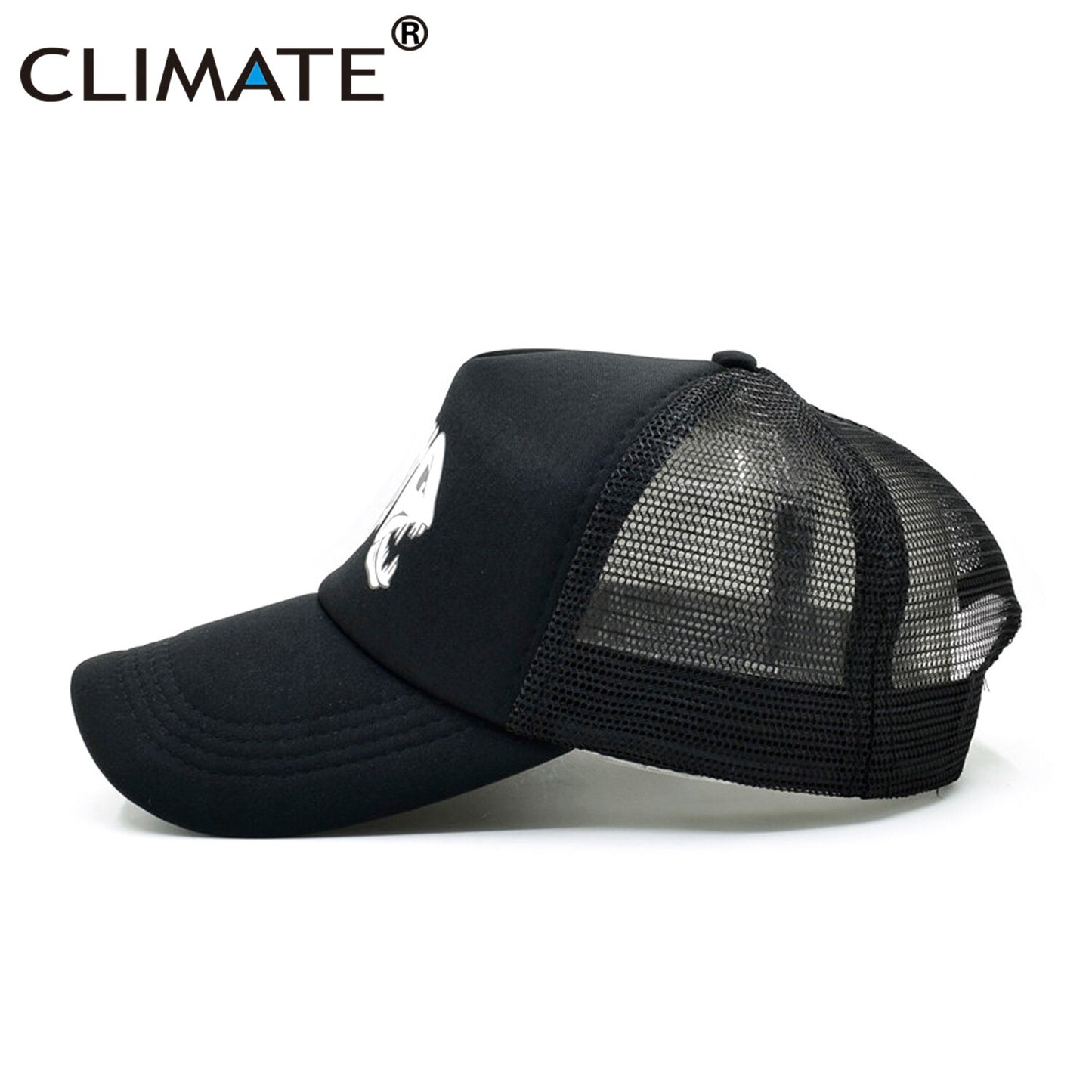 CLIMATE Fishbone Trucker Cap Men Fishing Skeleton Fish Bone Cap HipHop Baseball Caps Summer Fisher Man Mesh Caps Hat for Men