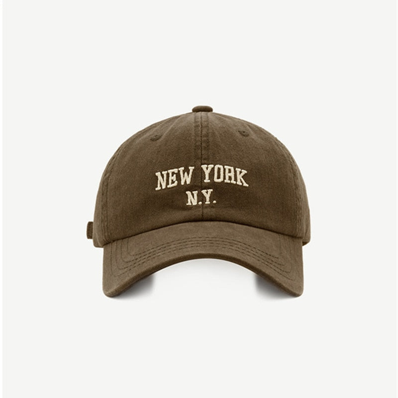 Tree Embroidery Washed Solid Boys Men Baseball Hats Adjustable Girls Women Baseball Caps 2023 Outdoor Sunscreen Baseball Hat