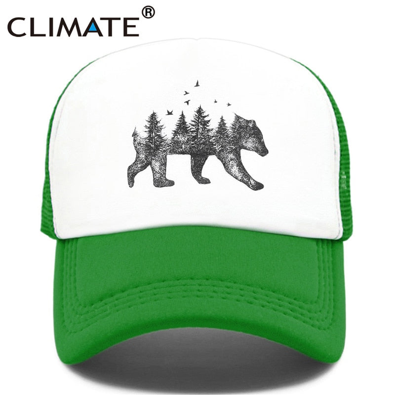 CLIMATE Forest Bear  Cap Hip Hop Men Women