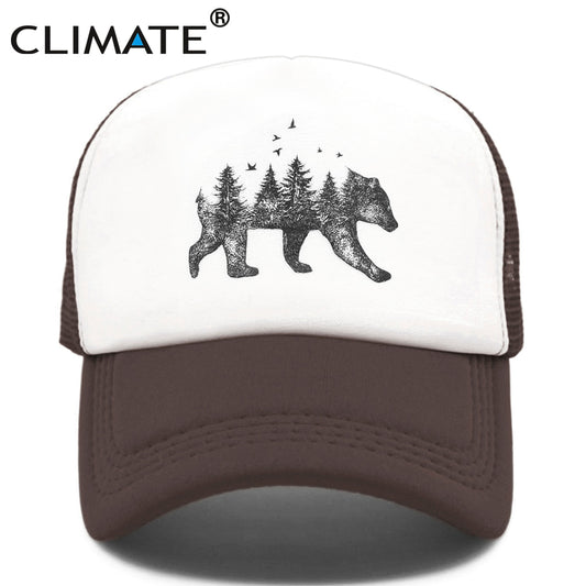 CLIMATE Forest Bear  Cap Hip Hop Men Women