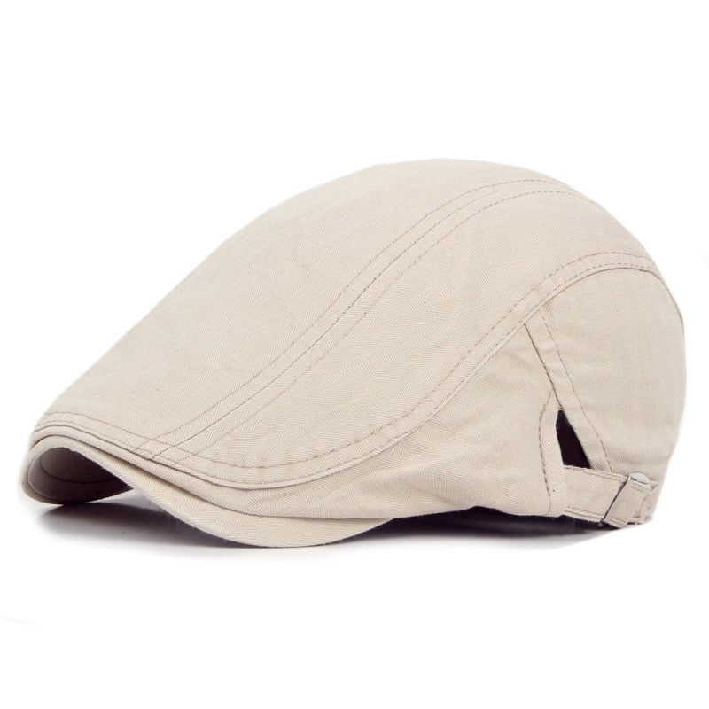 Cotton Baseball Caps   British Style Vintage Solid Unisex Retro